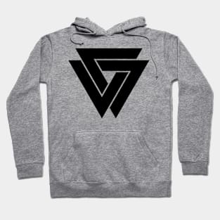 Upside Down Valknut Symbol Hoodie